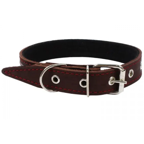 Ошейник кож. №30 в 2 кожи б/разм (55 см) rich breed в интернет-зоомагазине Pets Room