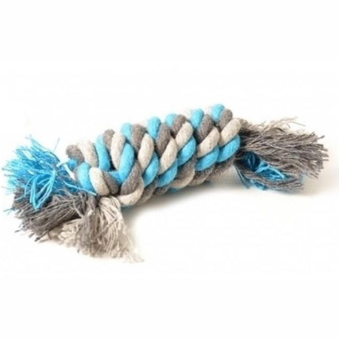 Duvo+ игрушка для собак веревочная с усиленным центром, голубая, 13см в интернет-зоомагазине Pets Room