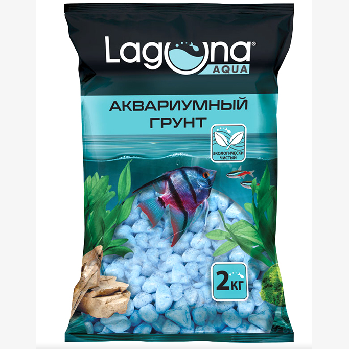 Грунт "синий", 5-8мм, 2кг, laguna в интернет-зоомагазине Pets Room
