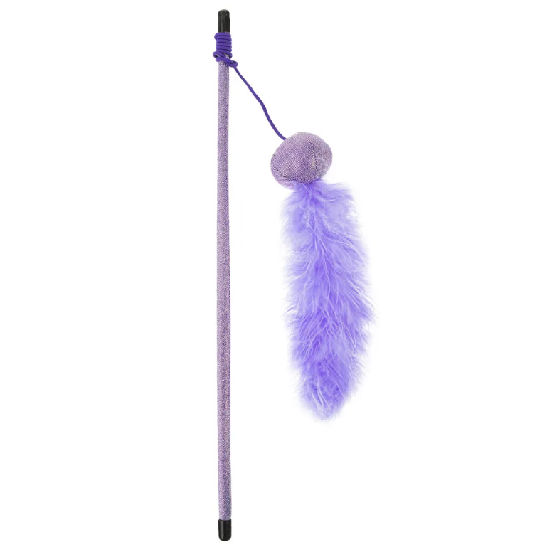 Ebi игрушка для кошек удочка дразнилка "fun", фиолетовая, 40см в интернет-зоомагазине Pets Room