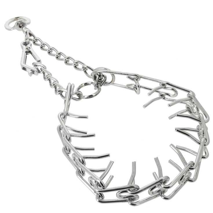 Ошейник строгий быстросъемный с вертлюгом хром (длина 65 см, диаметр 4,0мм) в интернет-зоомагазине Pets Room