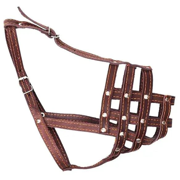 Намордник кож №9 (овчарка кобель) rich breed в интернет-зоомагазине Pets Room