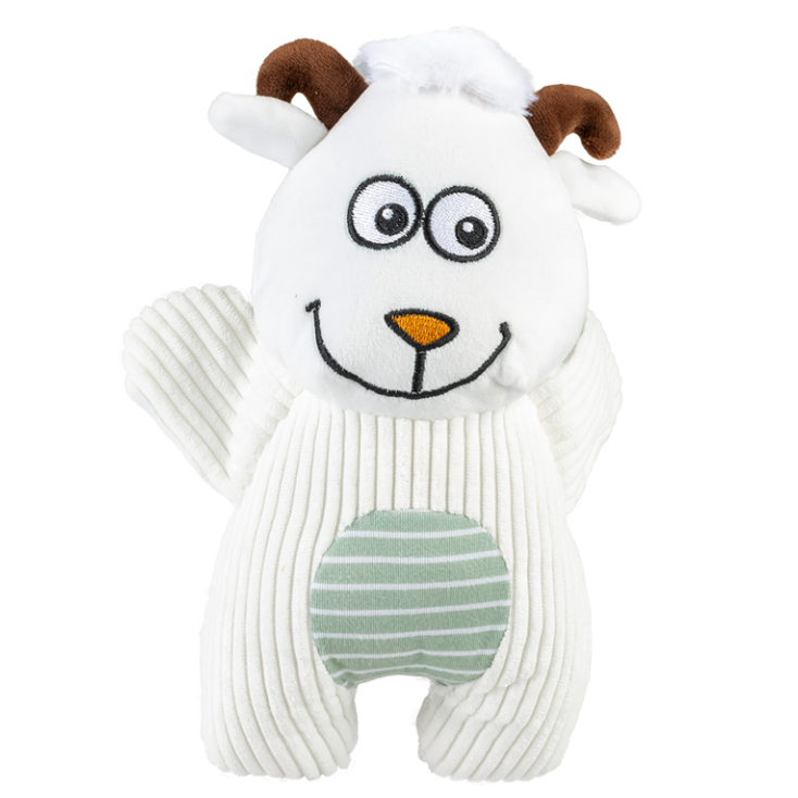 Duvo+ игрушка для собак мягкая "плюшевая овечка", белая, 25x12x6см в интернет-зоомагазине Pets Room