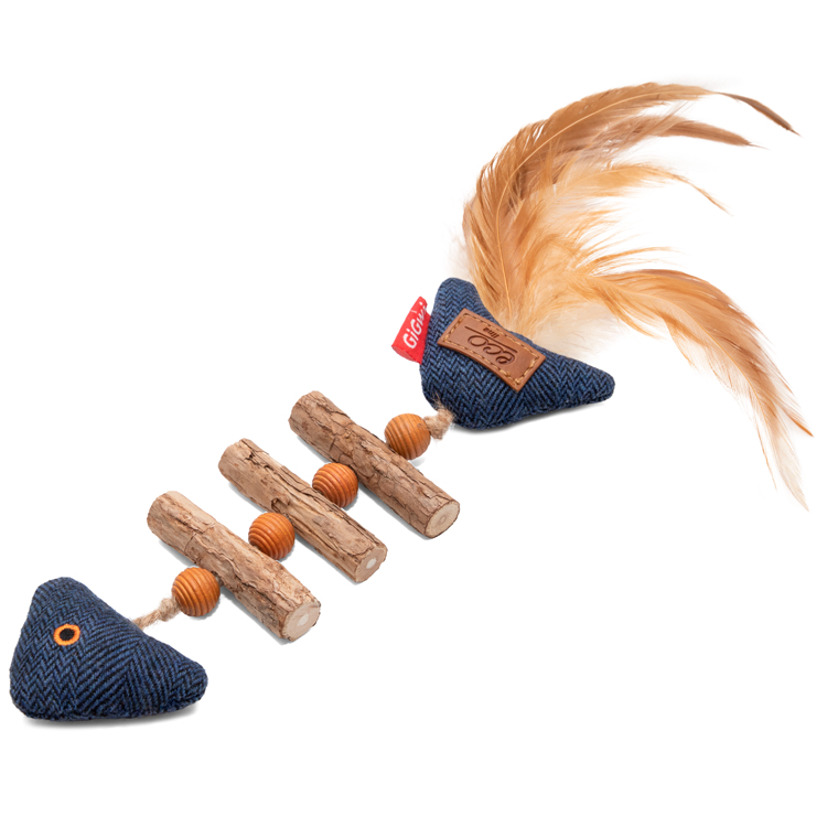 85045 Игрушка для кошек рыбка-скелет 20 см, серия catch & scratch eco в интернет-зоомагазине Pets Room