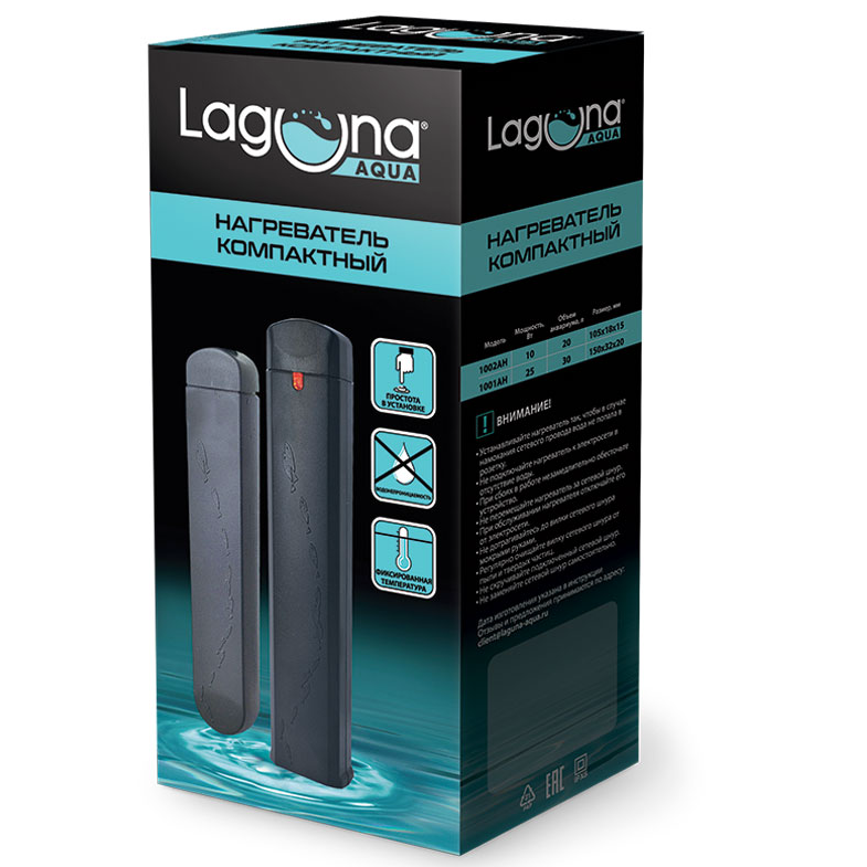 Нагреватель компактный 1002ah, 10вт, 18*15*105мм, laguna в интернет-зоомагазине Pets Room
