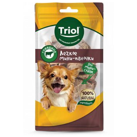 Легкое говяжье "мини-палочки" для мини-собак, 30г, triol в интернет-зоомагазине Pets Room