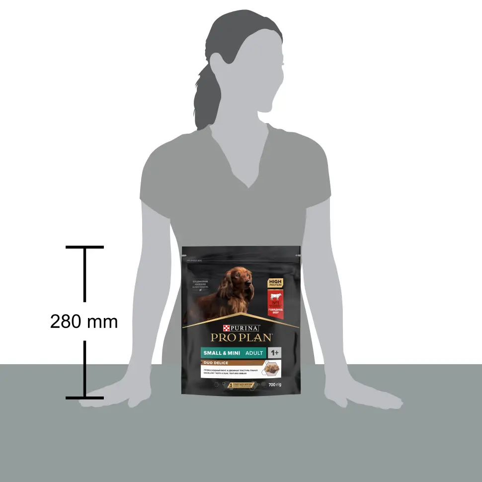 Pro plan duo delice small mini сухой корм для взрослых собак мелких и карликовых пород с говядиной - 700 г в интернет-зоомагазине Pets Room