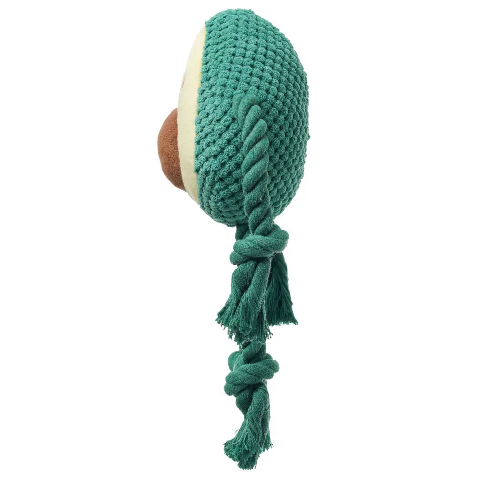 Mr.kranch игрушка для собак "авокадо" плюшевая с канатиками и пищалкой, 13,5 см в интернет-зоомагазине Pets Room