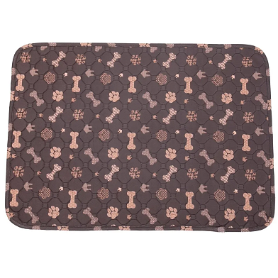 Многоразовая пеленка для животных 70х100 rich breed пж-3 коричневый с косточками в интернет-зоомагазине Pets Room