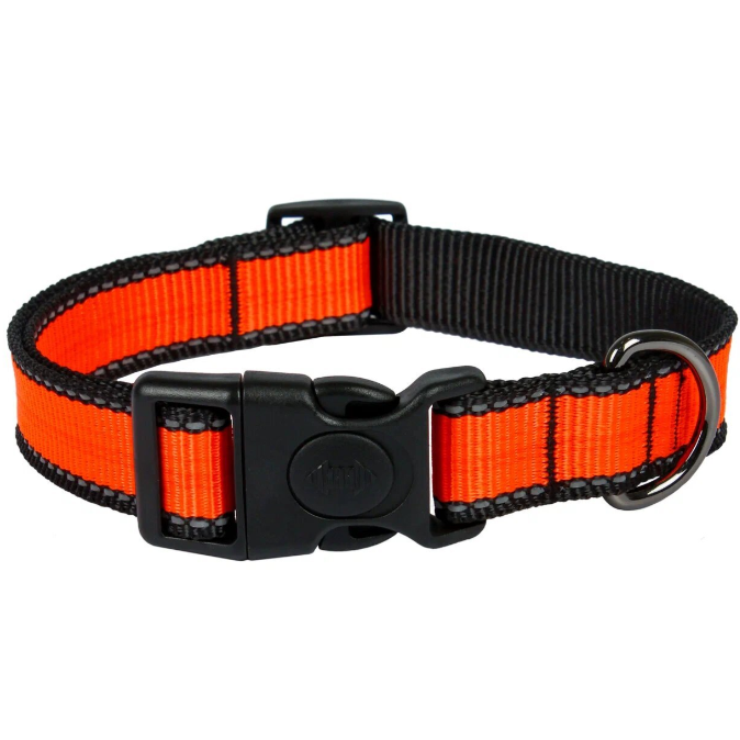 Ошейник look xl нейлон фиксатор св/от 25" 40-65 rich breed онл-425 оранжевый в интернет-зоомагазине Pets Room