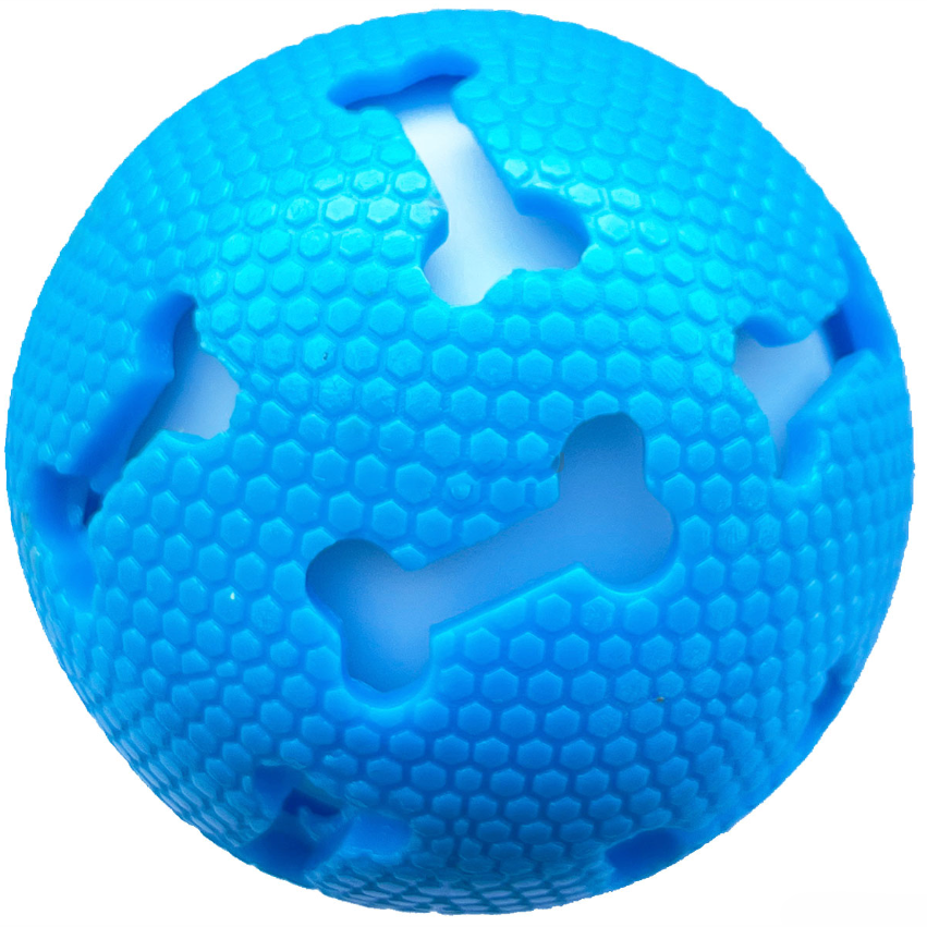 Игрушка для собак светящийся мяч 7см rich breed ис-43 голубой в интернет-зоомагазине Pets Room