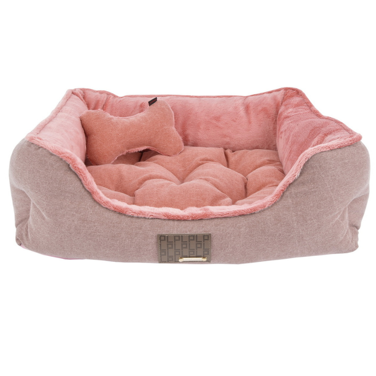 Puppia лежак для собак и кошек "presley", розовый, 54х47х17см в интернет-зоомагазине Pets Room