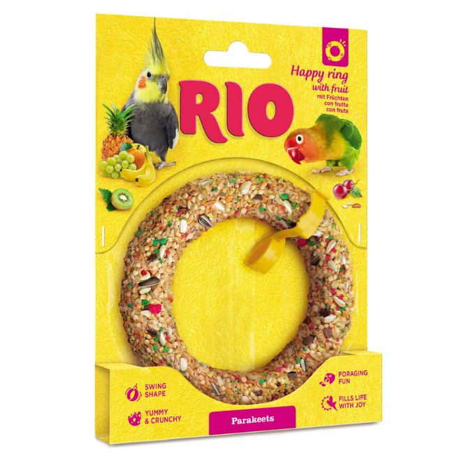 Rio лакомство-игрушка веселое колечко для средних попугаев, 85г в интернет-зоомагазине Pets Room