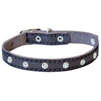 Ошейник №10 (украшение) дв.кожа в интернет-зоомагазине Pets Room