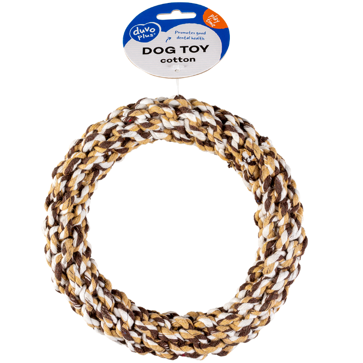 Duvo+ игрушка для собак веревочная "кольцо", коричневая, 14см в интернет-зоомагазине Pets Room