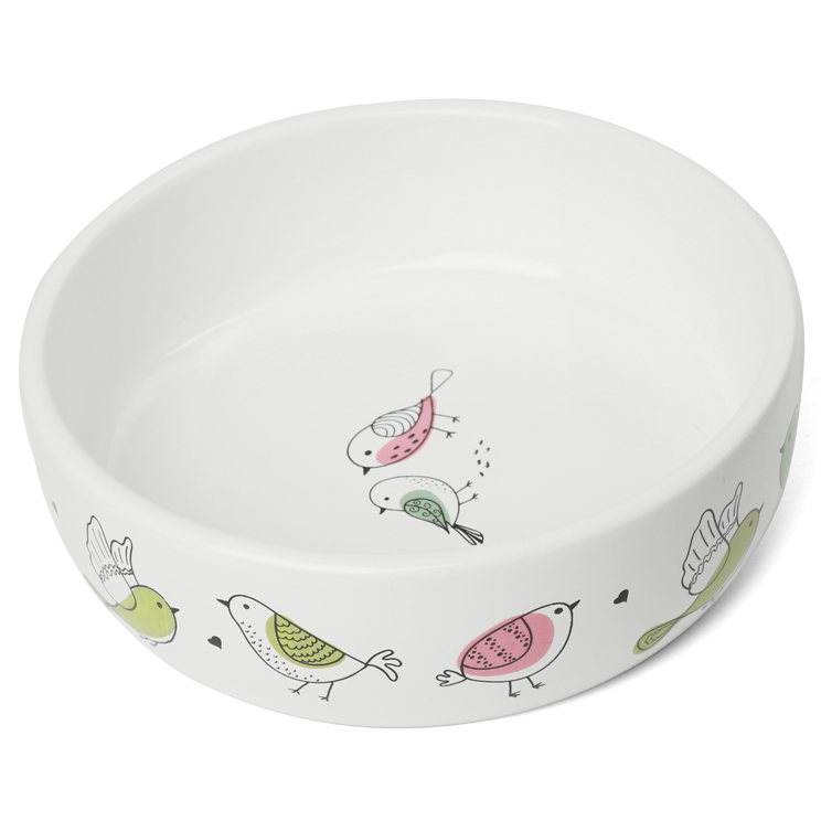 Миска керамическая "птички", 0,35л, triol в интернет-зоомагазине Pets Room