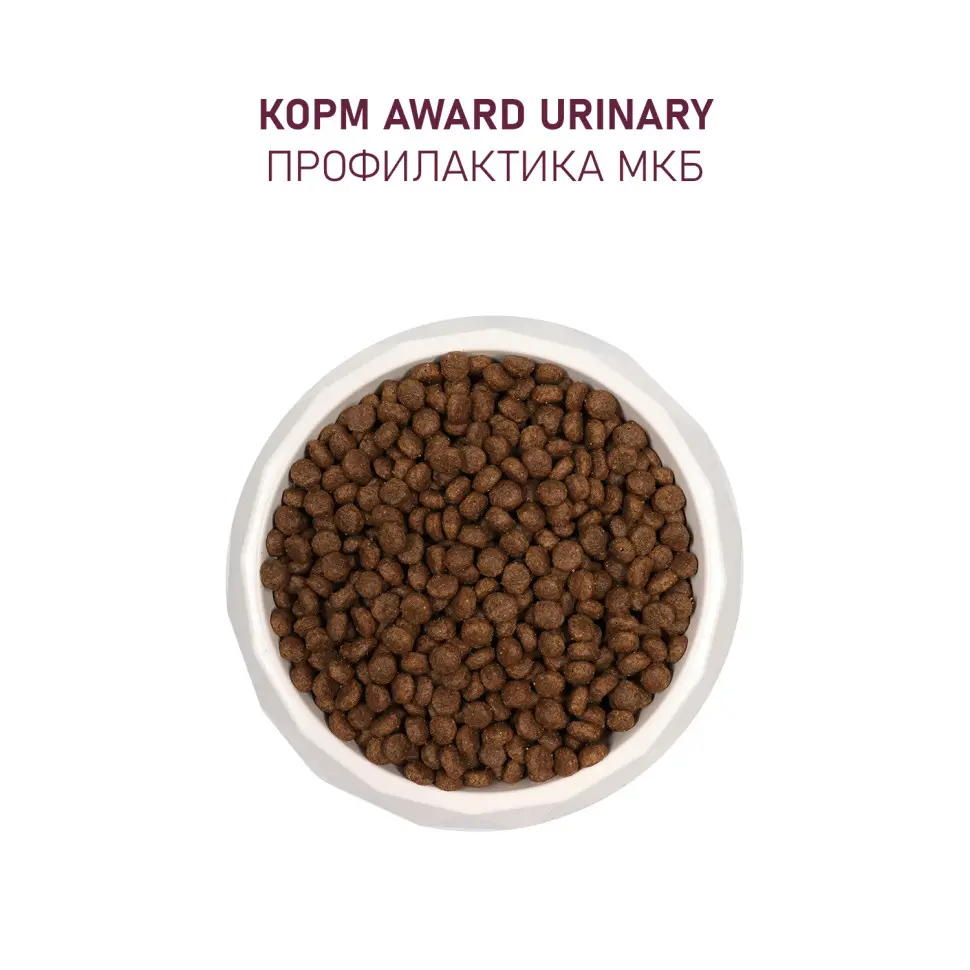 Award urinary сухой корм для взрослых кошек, для профилактики мочекаменной болезни, с курицей, клюквой, цикорием и рыбьим жиром - 400 г в интернет-зоомагазине Pets Room