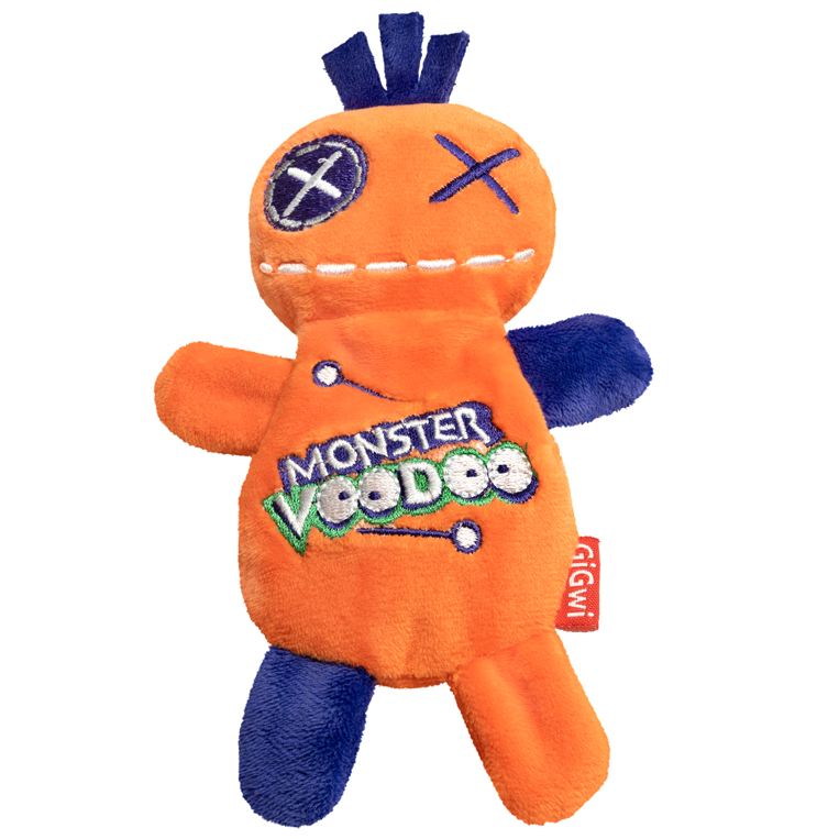 85055 Игрушка для собак кукла-вуду оранжевая 17,5 см, серия monster voodoo, gigwi в интернет-зоомагазине Pets Room