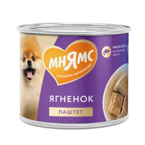 Влажный корм мнямс паштет из ягненка для собак всех пород «красивая шерсть» 200 г в интернет-зоомагазине Pets Room