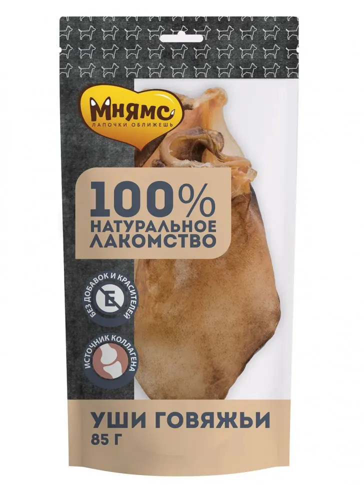 Мнямс лакомство для собак уши говяжьи - 85 г в интернет-зоомагазине Pets Room