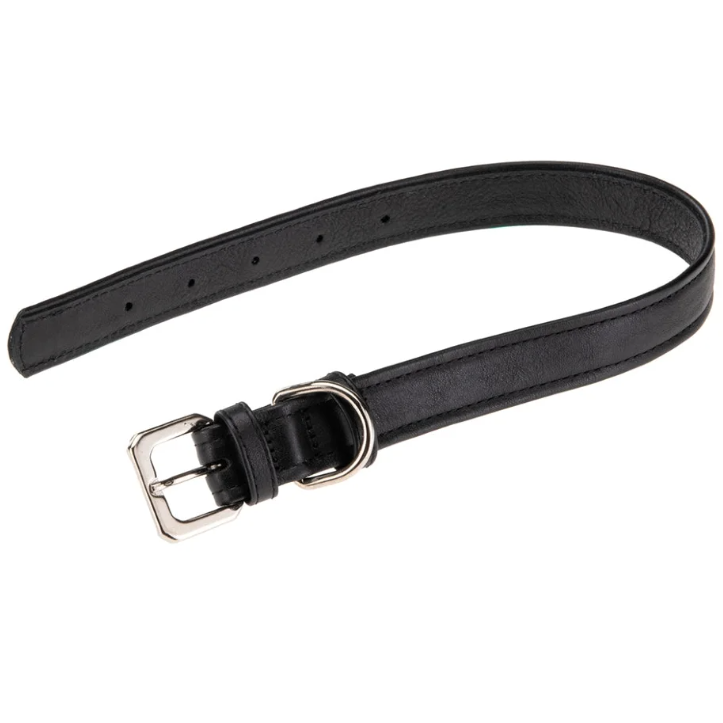 Ошейник vogue flat cf25/49 из натуральной кожи, черный в интернет-зоомагазине Pets Room