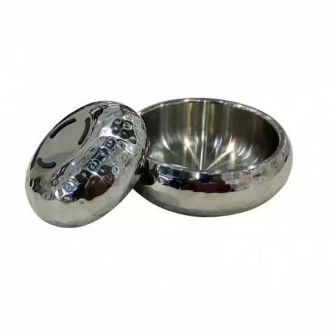 Миска метал. с двойными стенками на резинке "серебрянная чаша" 1,25 л (10216170/190419/0066512, индия ) в интернет-зоомагазине Pets Room