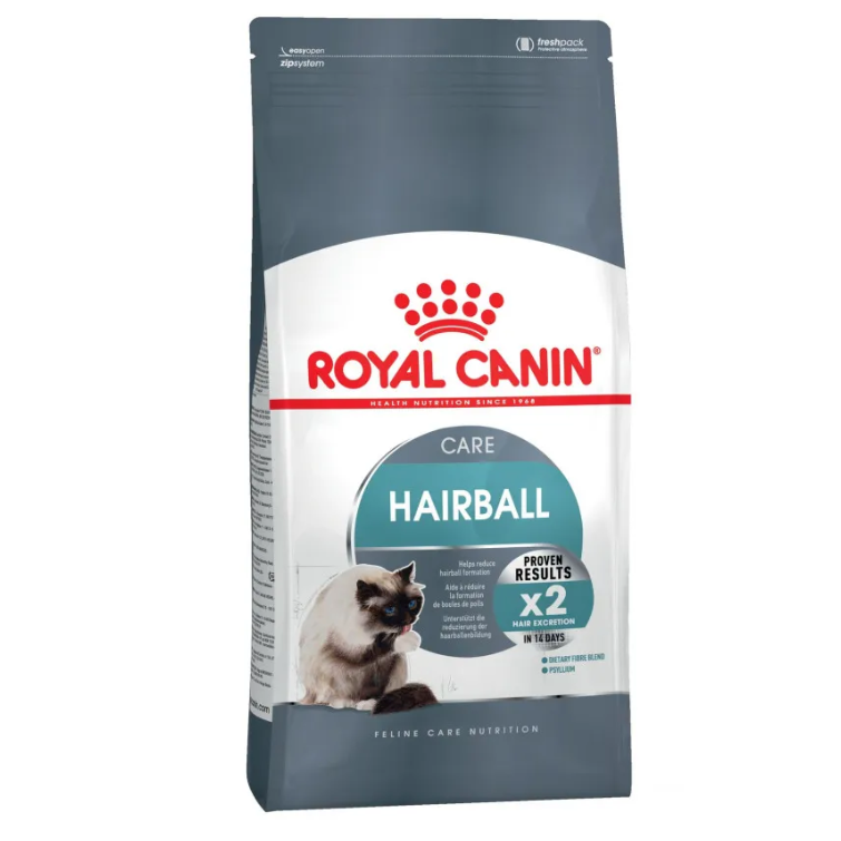 Royal canin hairball care 2 кг сухой корм для взрослых кошек в целях профилактики образования волосяных комочков в желудочно-кишечном тракте 1х6 в интернет-зоомагазине Pets Room