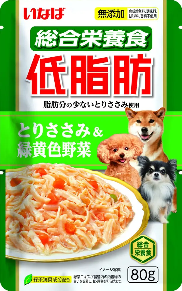Inaba teishibo пауч д/собак на основе куриного филе с овощами, волокна в желе 80гр в интернет-зоомагазине Pets Room