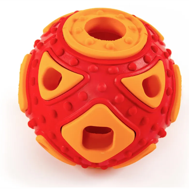 Skyrus игрушка для собак резиновая "мяч для лакомств", оранжевая, 6.4x6.4x5.9см в интернет-зоомагазине Pets Room
