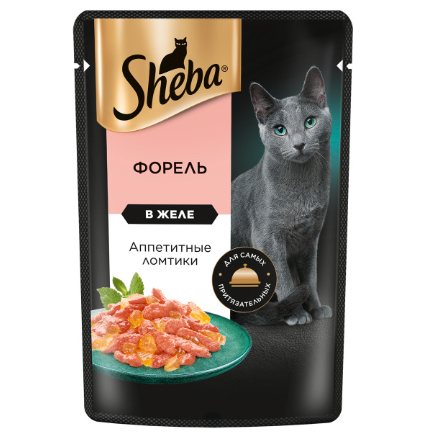 Шеба пауч д/кошек форель в желе 75гр в интернет-зоомагазине Pets Room