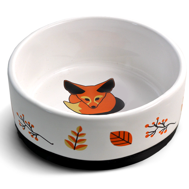 Миска керамическая на резинке "лиса", 0,45л, triol в интернет-зоомагазине Pets Room
