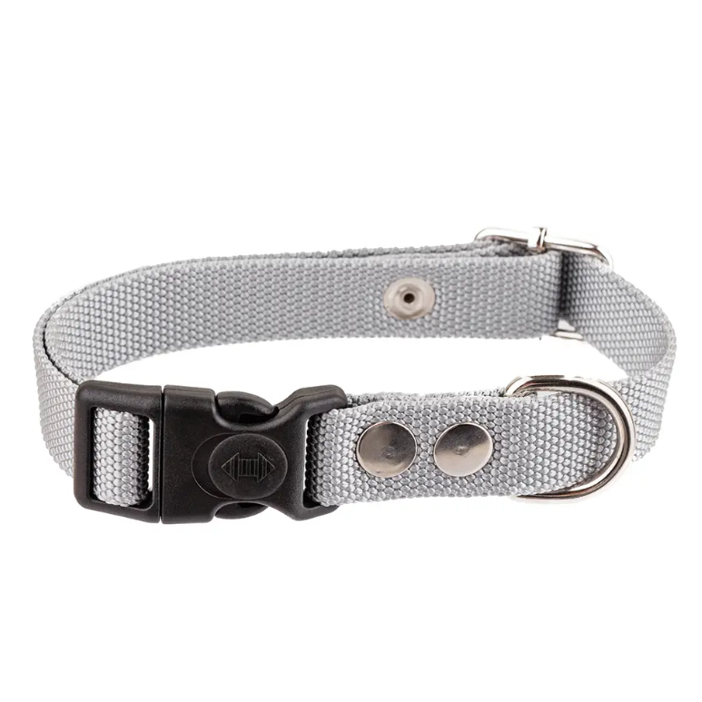 Ошейник нейлон l многоразм с фиксатором 25" 33-55 см rich breed он-325 серый фото Ошейник нейлон l многоразм с фиксатором 25" 33-55 см rich breed он-325 серый в интернет-зоомагазине Pets Room