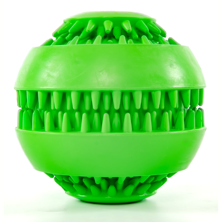 Elitedog игрушка для собак резиновая "мяч для лакомств", зелёно-фиолетовая, 9см в интернет-зоомагазине Pets Room