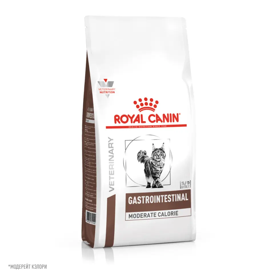 Royal canin gastro intestinal moderate calorie низкокалорийный сухой корм для кошек с нарушениями в работе пищеварительной системы - 400 г в интернет-зоомагазине Pets Room
