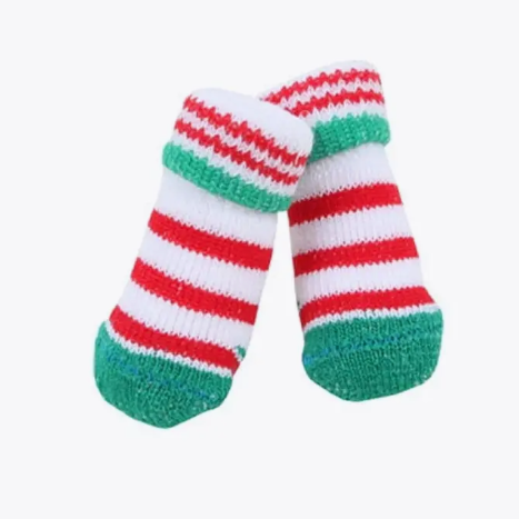 Puppia носки для собак в полоску "crinch", красные, s в интернет-зоомагазине Pets Room