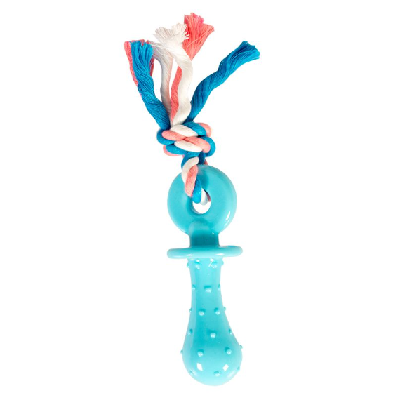 Duvo+ игрушка для собак резиновая, верёвочная "puppy", мятная, 18см в интернет-зоомагазине Pets Room