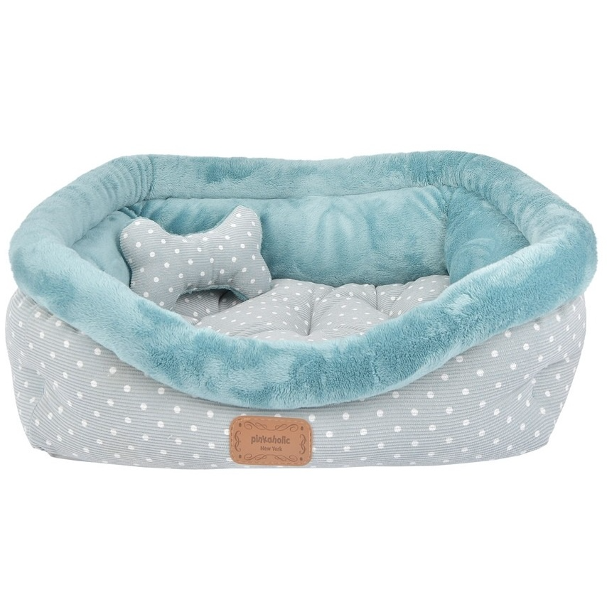 Pinkaholic лежак для животных с косточкой "desarae", голубой, 51х43х18см в интернет-зоомагазине Pets Room