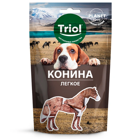 Лакомство для собак planet food "легкое конское", 30г, triol в интернет-зоомагазине Pets Room