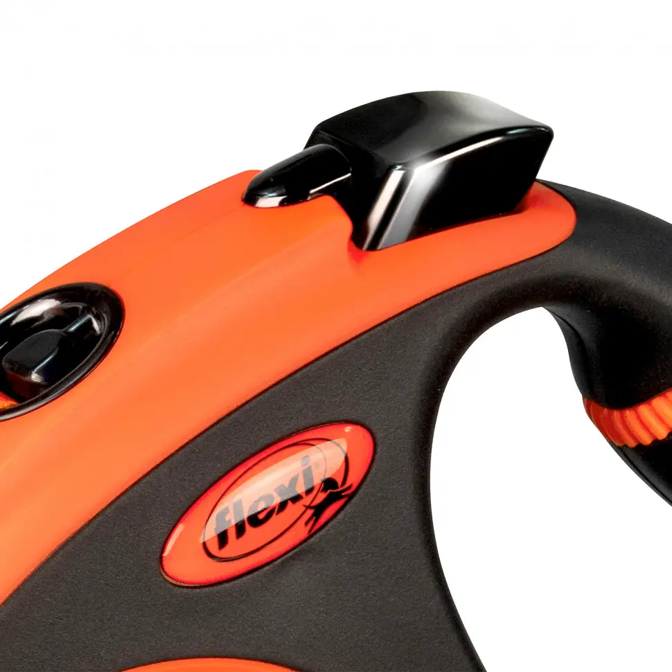 Flexi рулетка xtreme m (до 35 кг) 5 м лента оранжевая в интернет-зоомагазине Pets Room