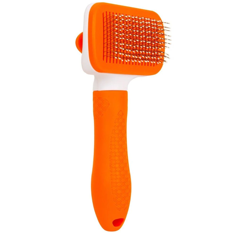 Пуходерка classic с кнопкой очистки l 18х11х5,5 рф-17 оранжевый в интернет-зоомагазине Pets Room