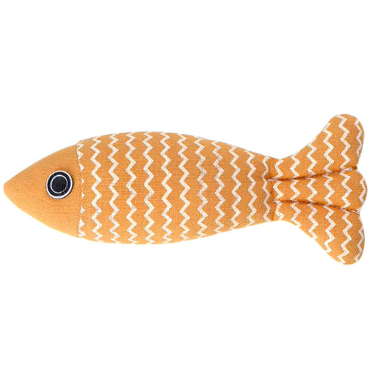 Игрушка для кошек рыбка полосатик с кош. мятой 21х8см rich breed ик-161 желтый в интернет-зоомагазине Pets Room