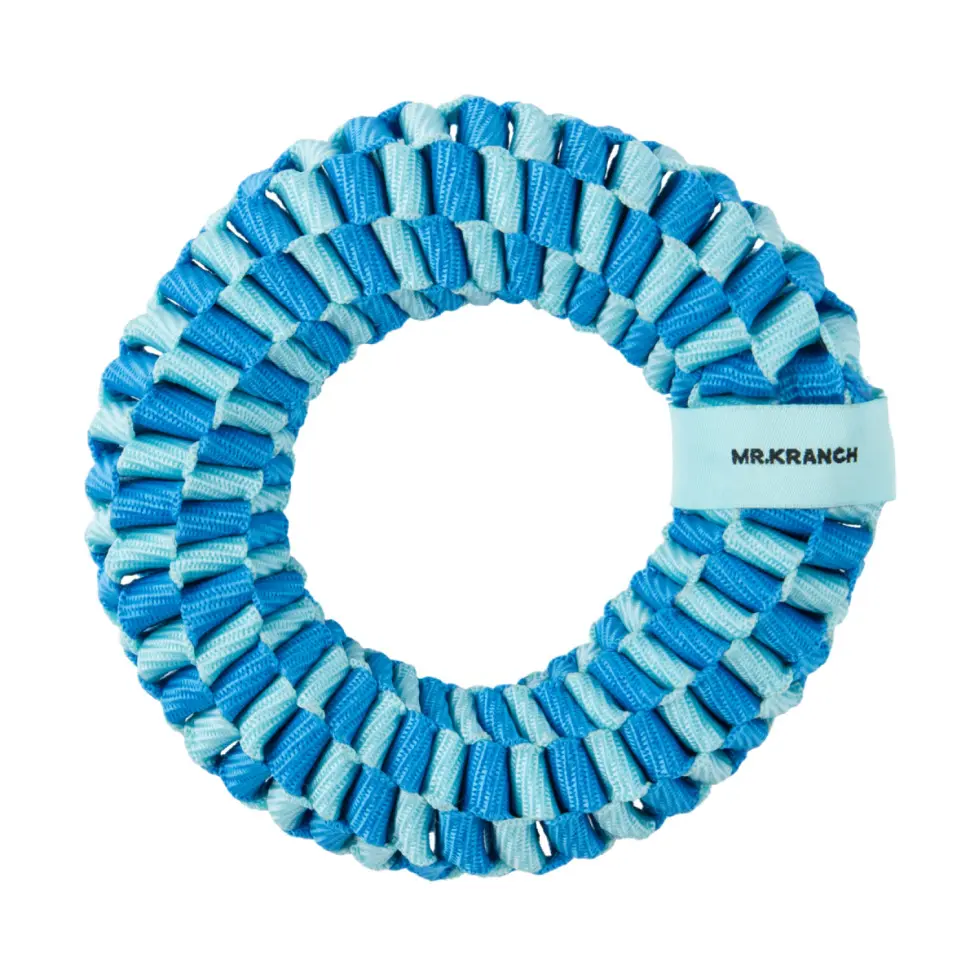 Mr.kranch игрушка для собак плетеное кольцо, диаметр 15 см, голубая в интернет-зоомагазине Pets Room
