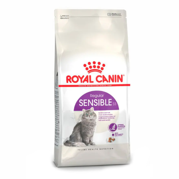 Royal canin sensible 33 2 кг сухой корм для кошек с чувствительной пищеварительной системой в возрасте от 1 года до 7 лет 1х6 в интернет-зоомагазине Pets Room