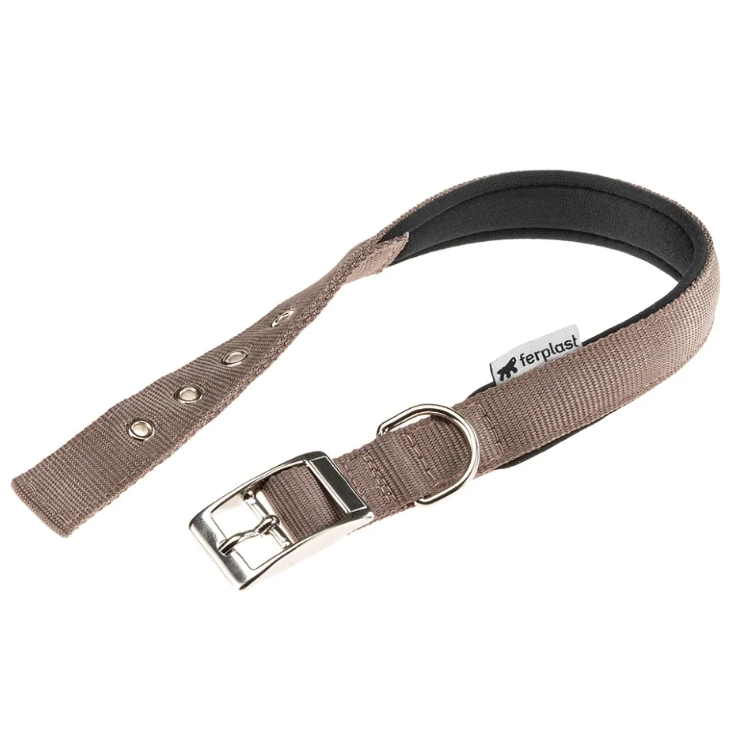 Ошейник daytona c25/53 с мягкой подкладкой, коричневый фото Ошейник daytona c25/53 с мягкой подкладкой, коричневый в интернет-зоомагазине Pets Room