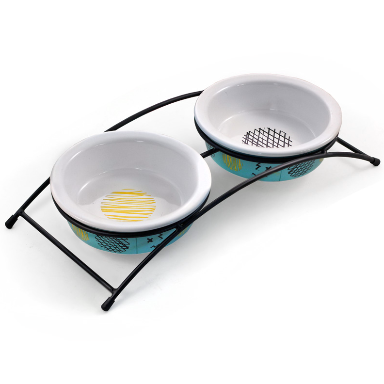 Миска керамическая на подставке "глазурь", 2*0,12л, triol в интернет-зоомагазине Pets Room