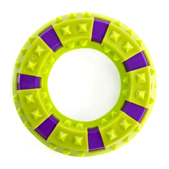 Elitedog игрушка для собак резиновая "рифлёное кольцо", зелёная, s, 11х11х2.6см в интернет-зоомагазине Pets Room