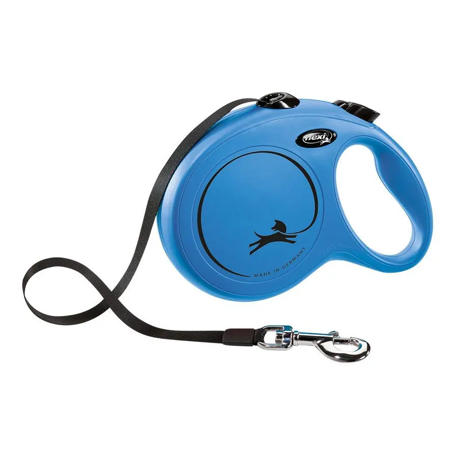 Поводок-рулетка flexi new classic l длиной 8 м для собак до 50 кг лента голубая в интернет-зоомагазине Pets Room