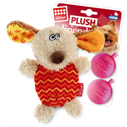 75304 Игрушка для собак собачка со сменными пищалками 13см, серия plush friendz в интернет-зоомагазине Pets Room
