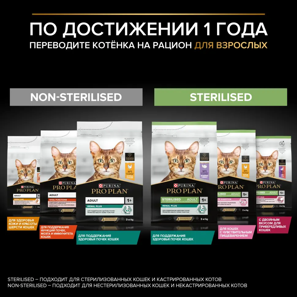 Pro plan healthy start сухой корм для котят, беременных и кормящих кошек, с курицей - 400 + 400 г в подарок в интернет-зоомагазине Pets Room
