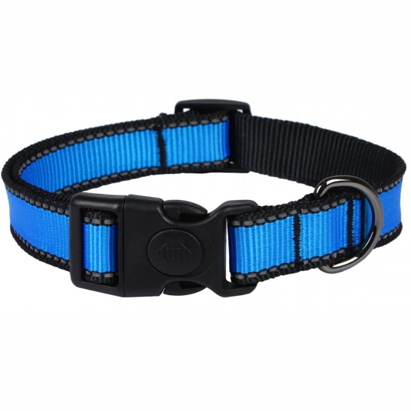 Ошейник look xl нейлон фиксатор св/от 25" 40-65 rich breed онл-425 голубой в интернет-зоомагазине Pets Room